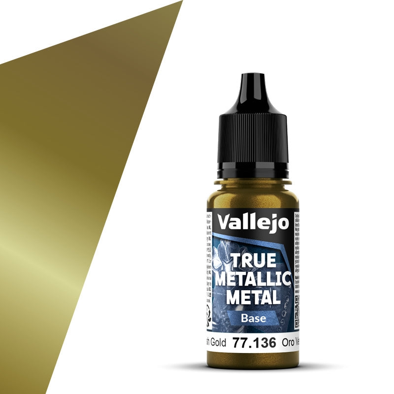 77.136 Oro Verde Base (18ml) - Vallejo: True Metallic Metal