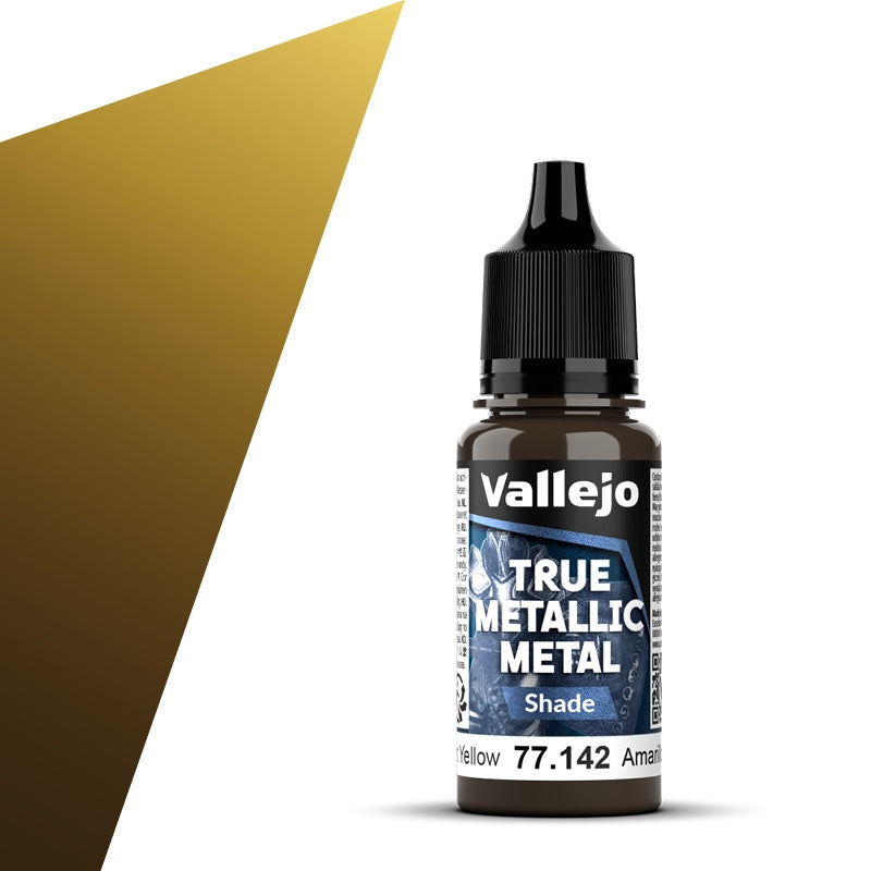 77.142 Amarillo Radiante Shade (18ml) - Vallejo: True Metallic Metal