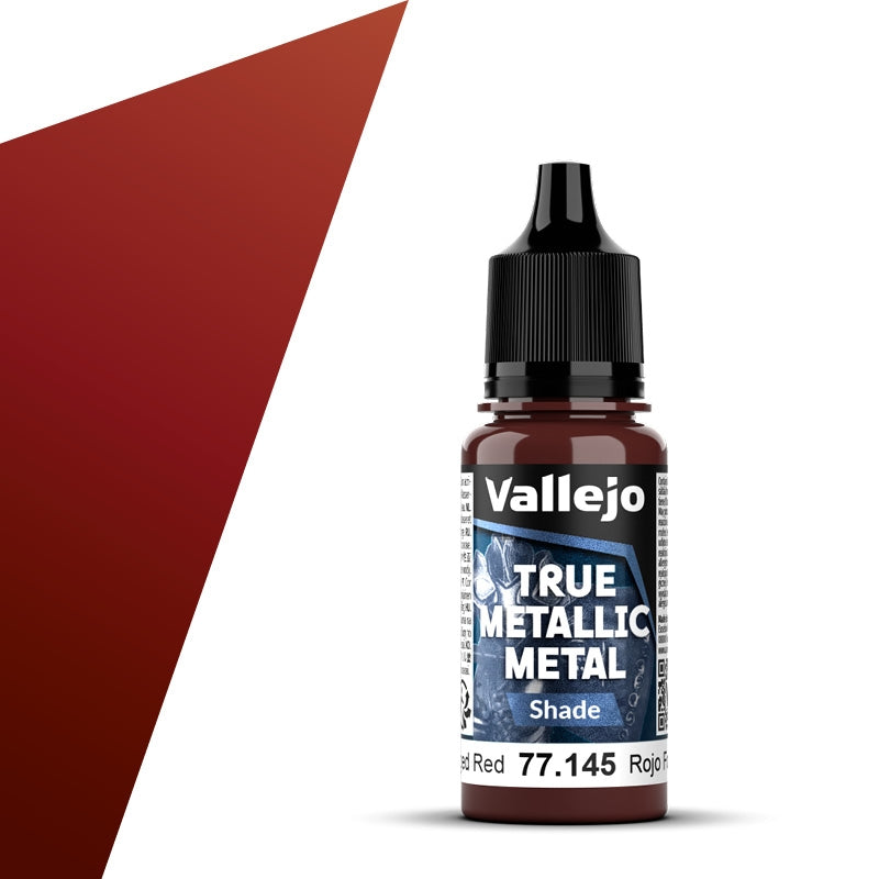 77.145 Rojo Forjado Shade (18ml) - Vallejo: True Metallic Metal