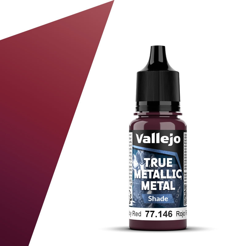 77.146 Rojo Rubí Shade (18ml) - Vallejo: True Metallic Metal