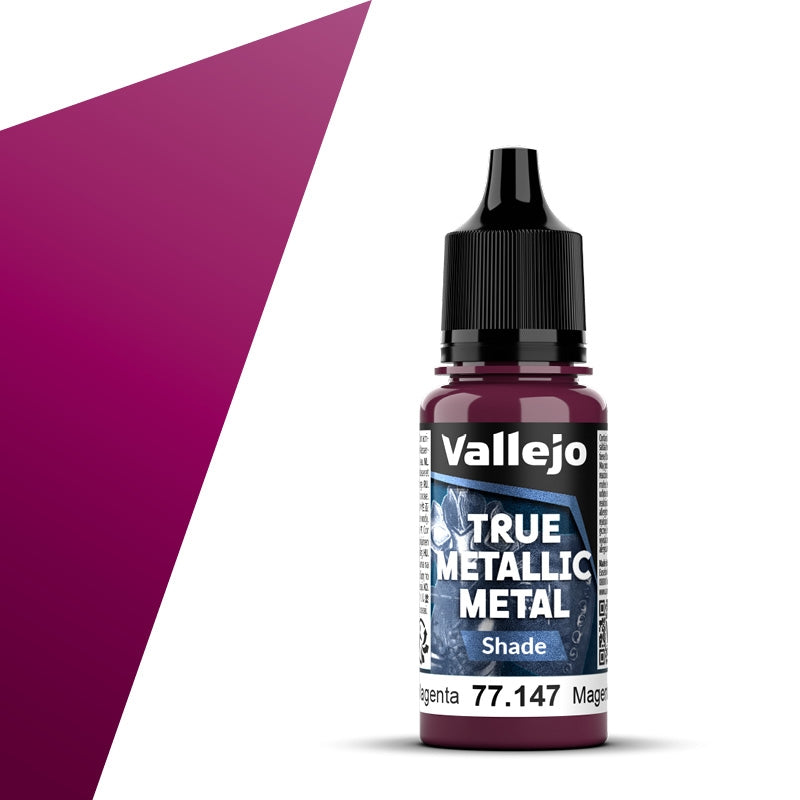 77.147 Magenta Carmesí Shade (18ml) - Vallejo: True Metallic Metal