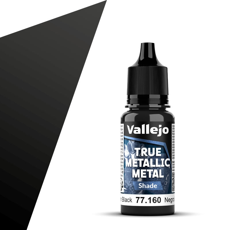 77.160 Negro Obsidiana Shade (18ml) - Vallejo: True Metallic Metal