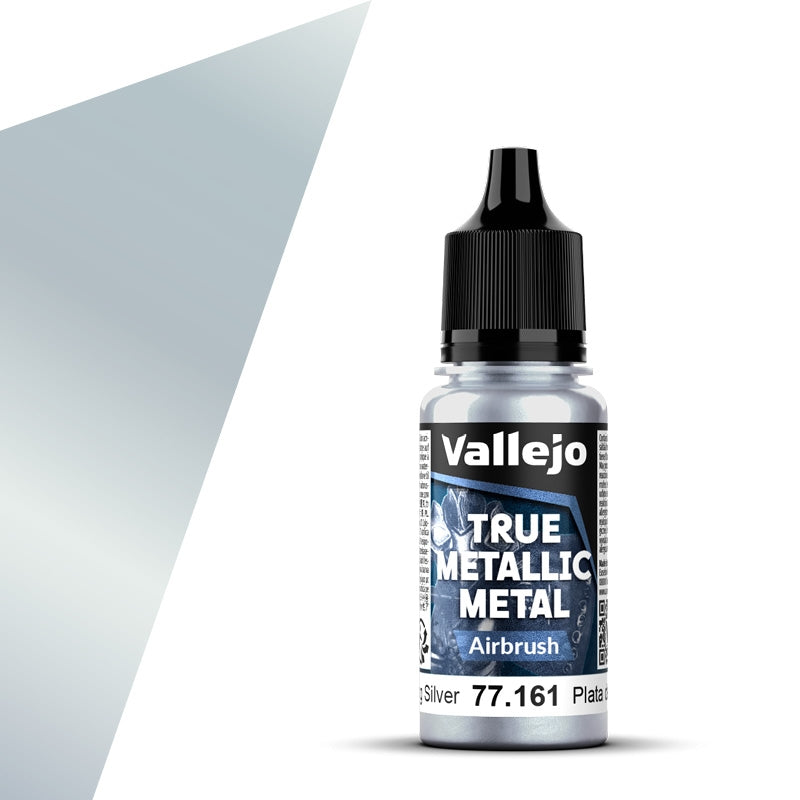 77.161 Plata de Ley Airbrush (18ml) - Vallejo: True Metallic Metal