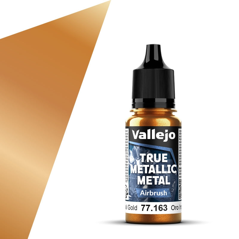 77.163 Oro Imperial Airbrush (18ml) - Vallejo: True Metallic Metal