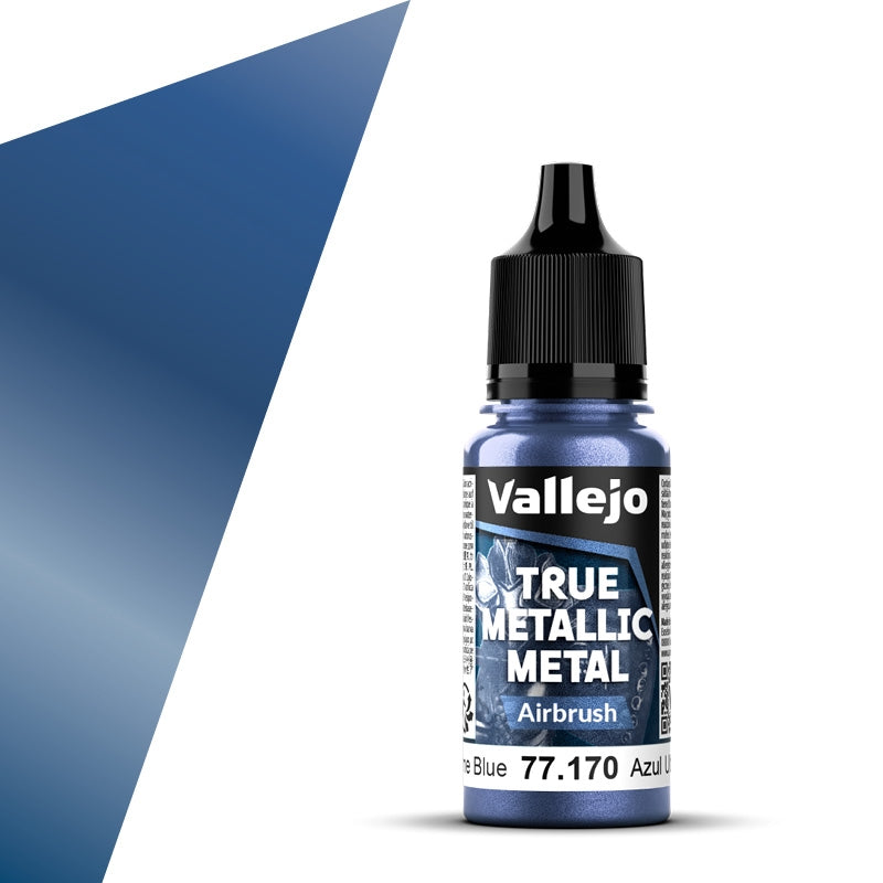 77.170 Azul Ultramar Airbrush (18ml) - Vallejo: True Metallic Metal