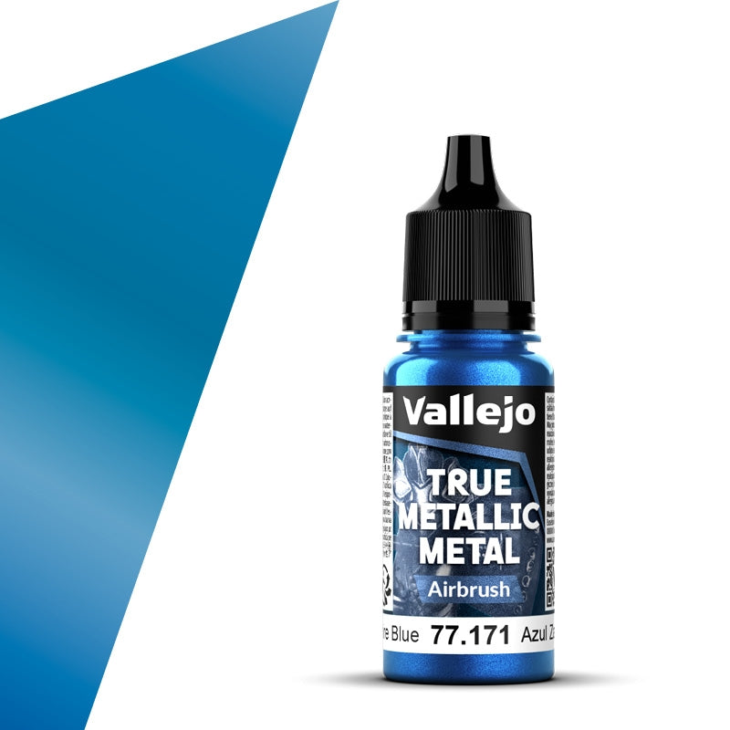77.171 Azul Zafiro Airbrush (18ml) - Vallejo: True Metallic Metal