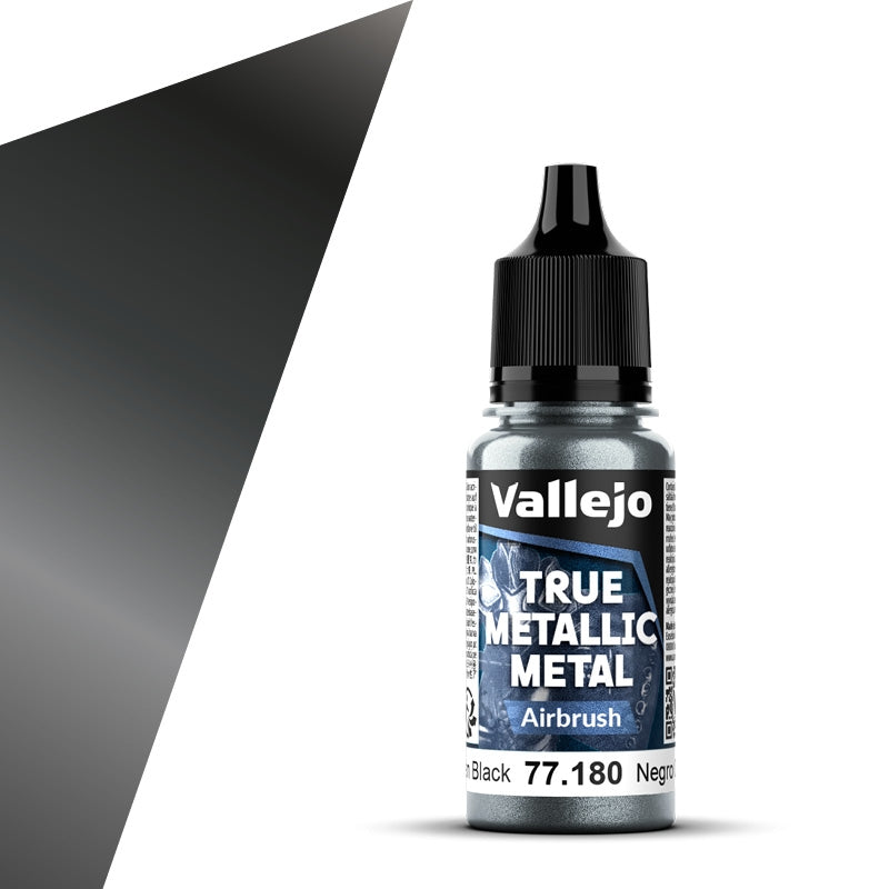 77.180 Negro Obsidiana Airbrush (18ml) - Vallejo: True Metallic Metal