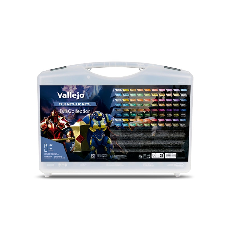 77.250 True Metallic Metal – Full Collection (80 x 18ml) - Vallejo: True Metallic Metal