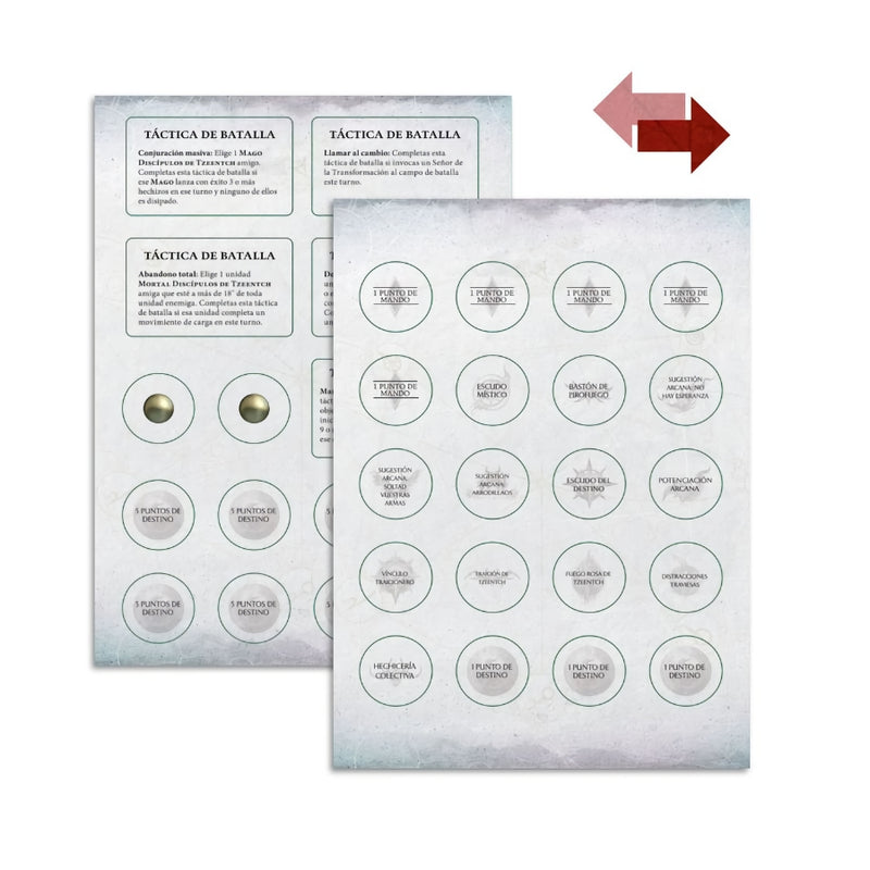 Disciples of Tzeentch Warscroll Cards 2022 (Español) - WH Age of Sigmar - RedQueen.mx