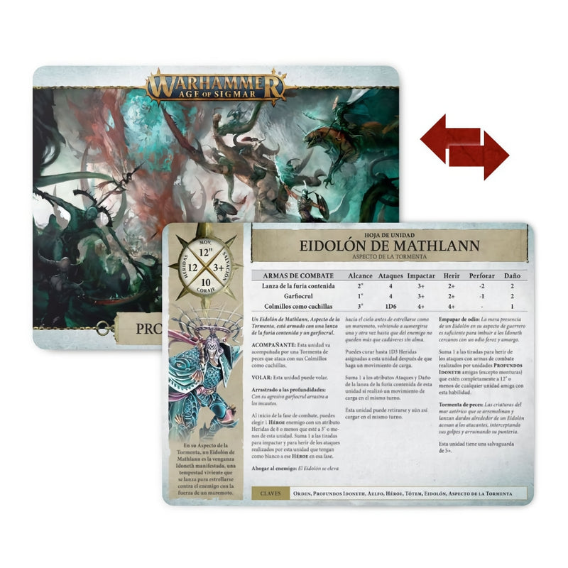 Idoneth Deepkin Warscroll Cards 2022 (Español) - WH Age of Sigmar - RedQueen.mx