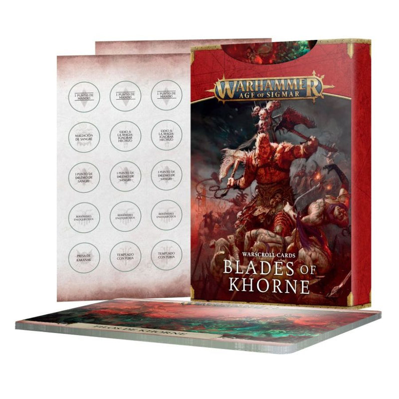 Blades of Khorne Warscroll Cards 2023 (Español) - WH Age of Sigmar - RedQueen.mx