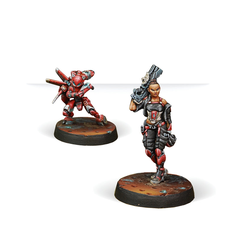 Carlota Kowalsky & Moriarty (Combi Rifle + Light FT) - Infinity: Nomads Pack - RedQueen.mx