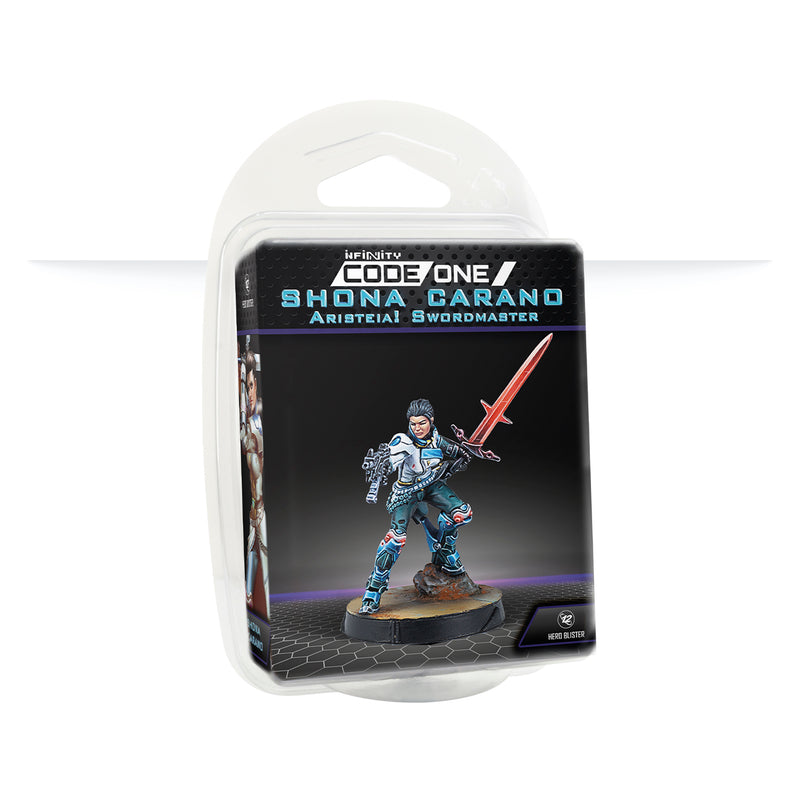 Shona Carano, Aristeia! Swordmaster (Submachine gun) - Infinity: O-12 & Panoceania - RedQueen.mx