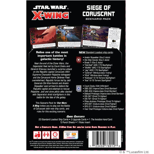 Siege of Coruscant Battle Pack - X-Wing 2E Expansion - RedQueen.mx