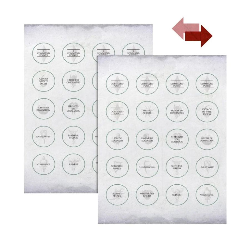 Hedonites of Slaanesh Warscroll Cards 2023 (English) - WH Age of Sigmar - RedQueen.mx