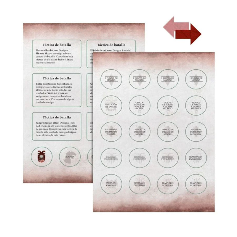 Blades of Khorne Warscroll Cards 2023 (Español) - WH Age of Sigmar - RedQueen.mx