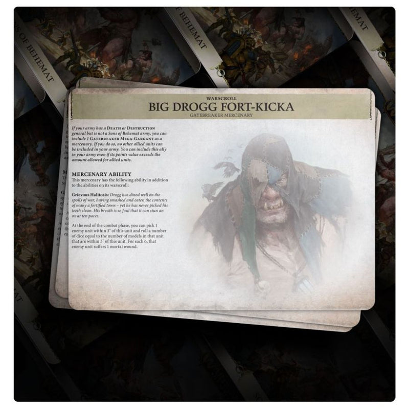 Sons of Behemat Warscroll Cards 2022 (English) - WH Age of Sigmar - RedQueen.mx