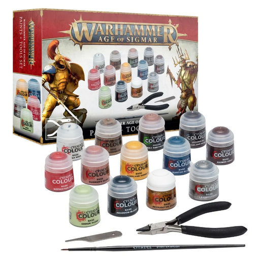 Warhammer Age of Sigmar: Paint + Tools Set - RedQueen.mx