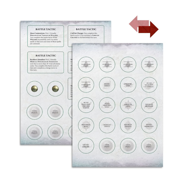 Disciples of Tzeentch Warscroll Cards 2022 (English) - WH Age of Sigmar - RedQueen.mx