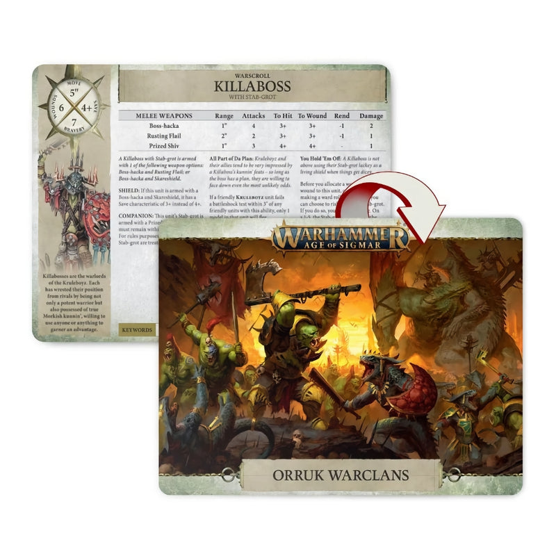 Orruk Warclans Warscroll Cards 2021 (English) - WH Age of Sigmar - RedQueen.mx