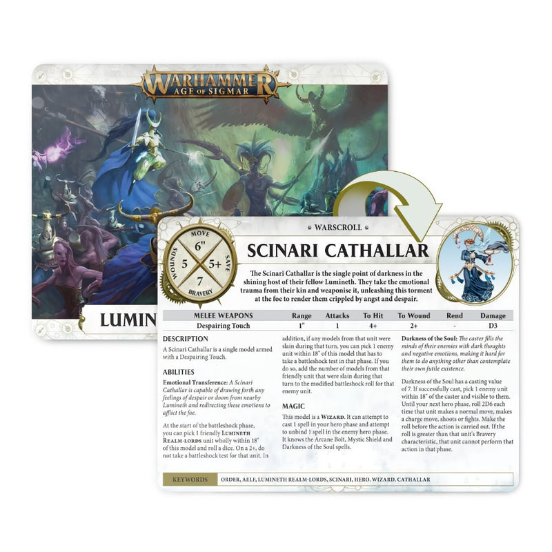 Lumineth Realm-lords Warscroll Cards (English) - WH Age of Sigmar - RedQueen.mx