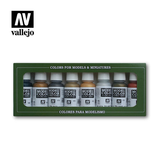 70.118 Metallic Colors (8x 17ml) - Vallejo: Paint Set - RedQueen.mx