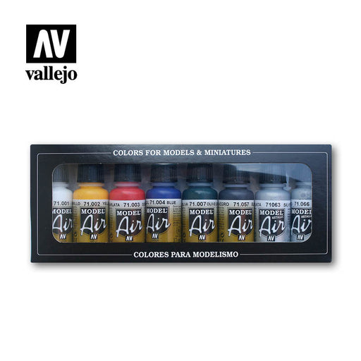 71.174 Basic Colors (8x 17ml) - Vallejo: Paint Set - RedQueen.mx