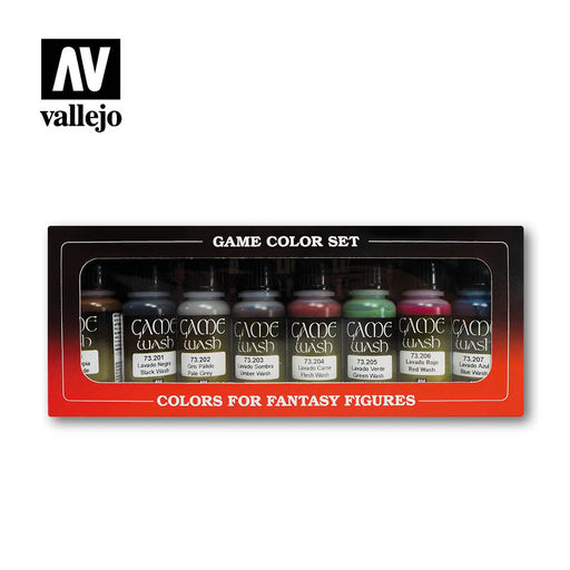 73.998 Game Color washes (8x 17ml) - Vallejo: Paint Set - RedQueen.mx