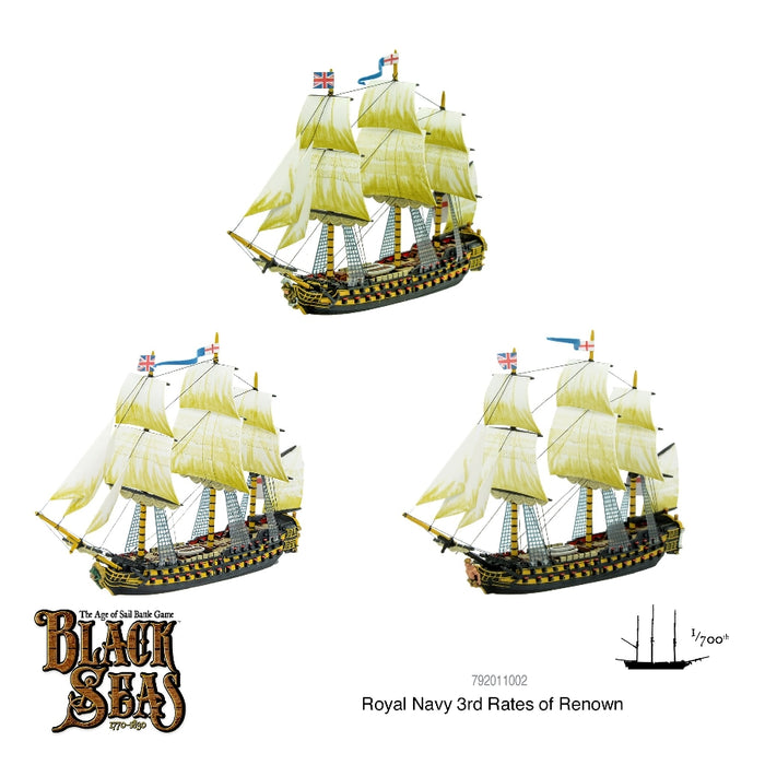 Royal Navy 3rd Rates of Renown - Black Seas - RedQueen.mx