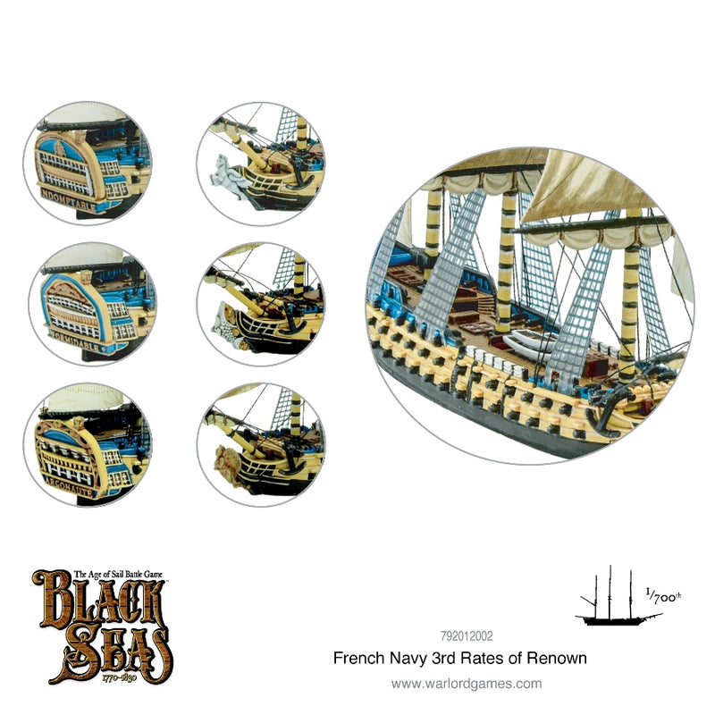 French Navy 3rd Rates of Renown - Black Seas - RedQueen.mx
