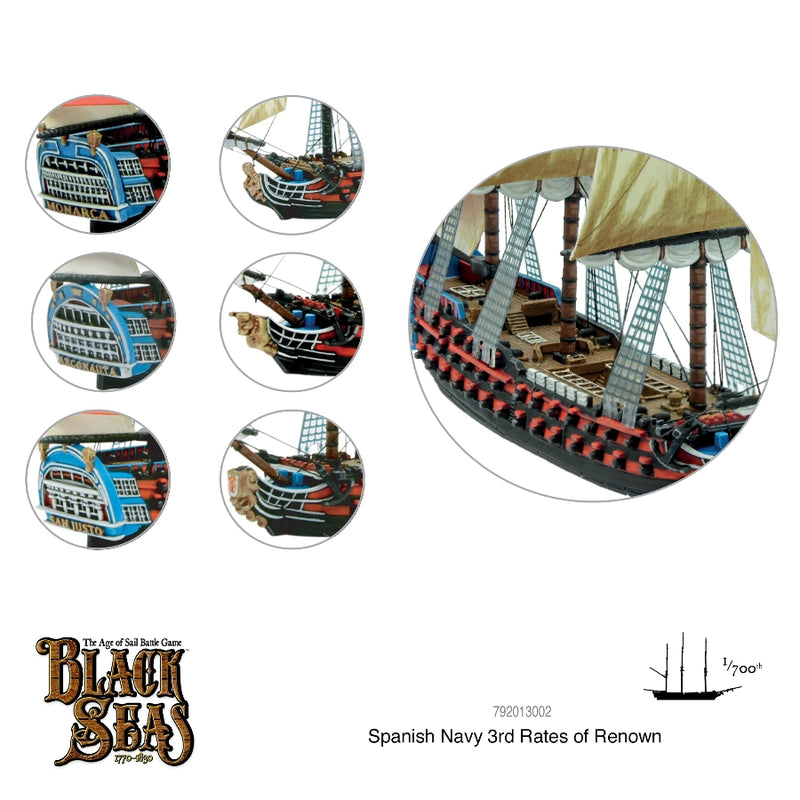 Spanish Navy 3rd Rates of Renown - Black Seas - RedQueen.mx