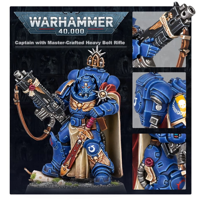 Captain with Master-crafted Heavy Bolt Rifle - WH40K: Space Marines - RedQueen.mx