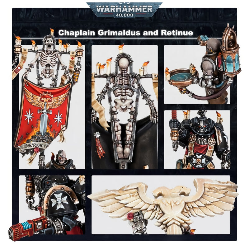 Black Templars: Chaplain Grimaldus & Retinue - WH40k: Space Marines - RedQueen.mx
