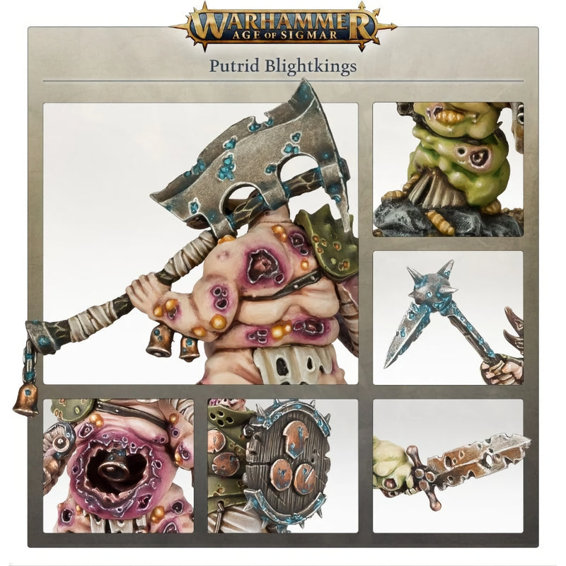 Putrid Blightkings - WH Age of Sigmar: Maggotkin of Nurgle - RedQueen.mx