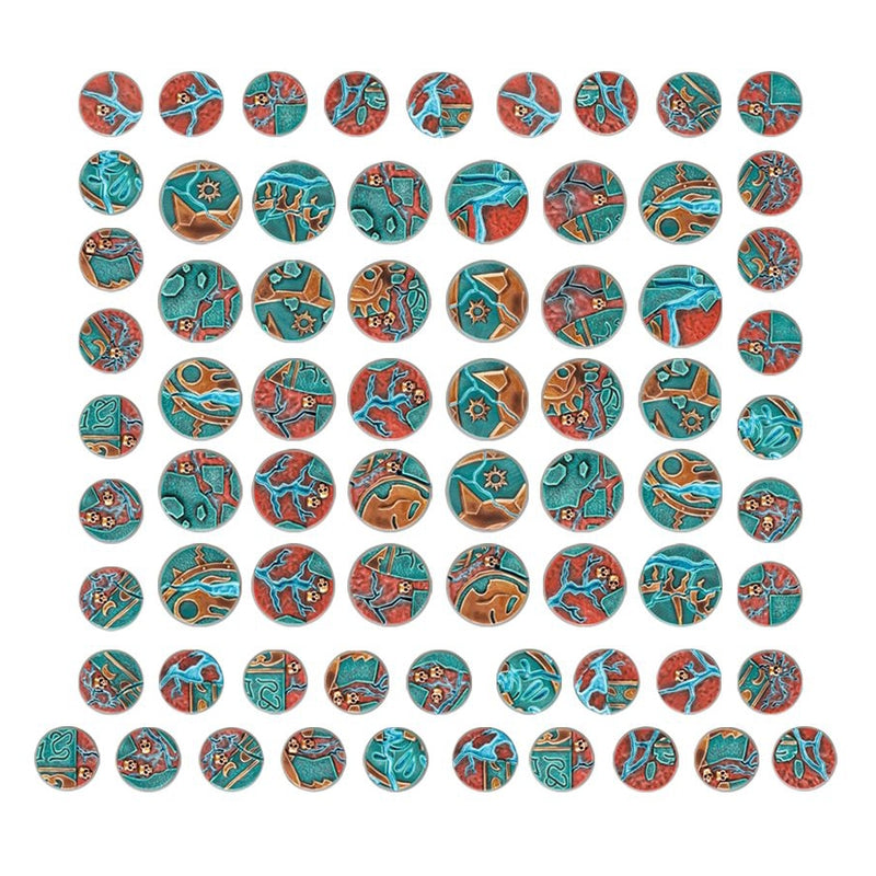 Shattered Dominion 25 & 32mm Round Bases (70x) - Citadel: Bases - RedQueen.mx