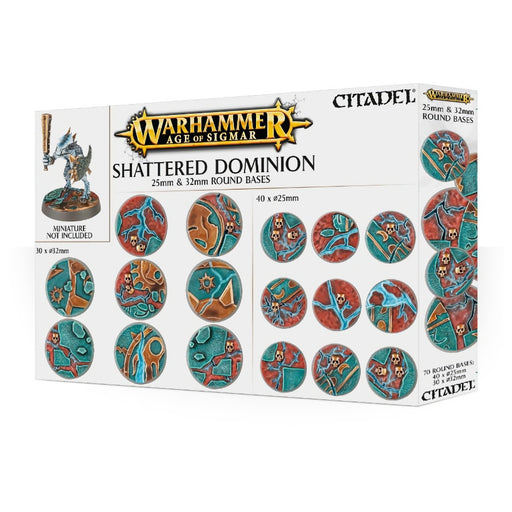 Shattered Dominion 25 & 32mm Round Bases (70x) - Citadel: Bases - RedQueen.mx