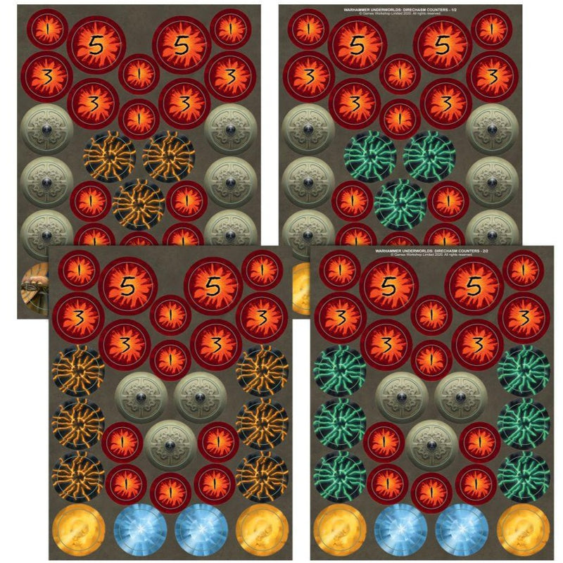Direchasm Counter Set - Warhammer Underworlds - RedQueen.mx