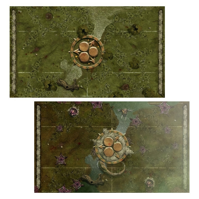 Nurgle Team Pitch and Dugouts Set (English) - Blood Bowl: Accessories - RedQueen.mx