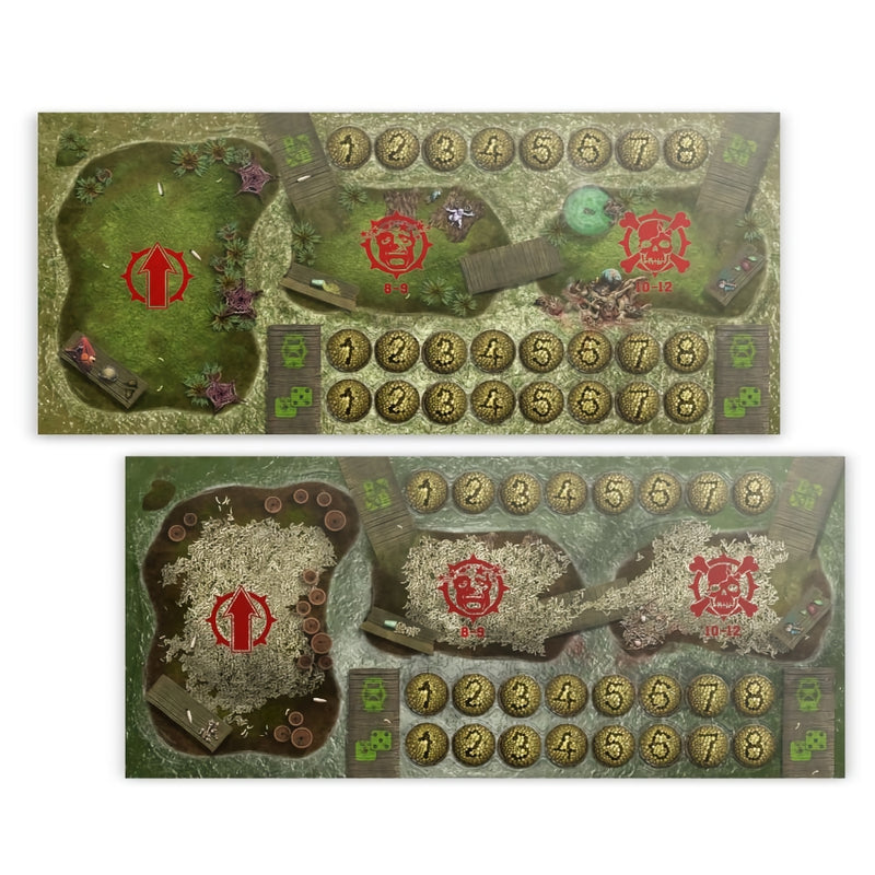 Nurgle Team Pitch and Dugouts Set (English) - Blood Bowl: Accessories - RedQueen.mx