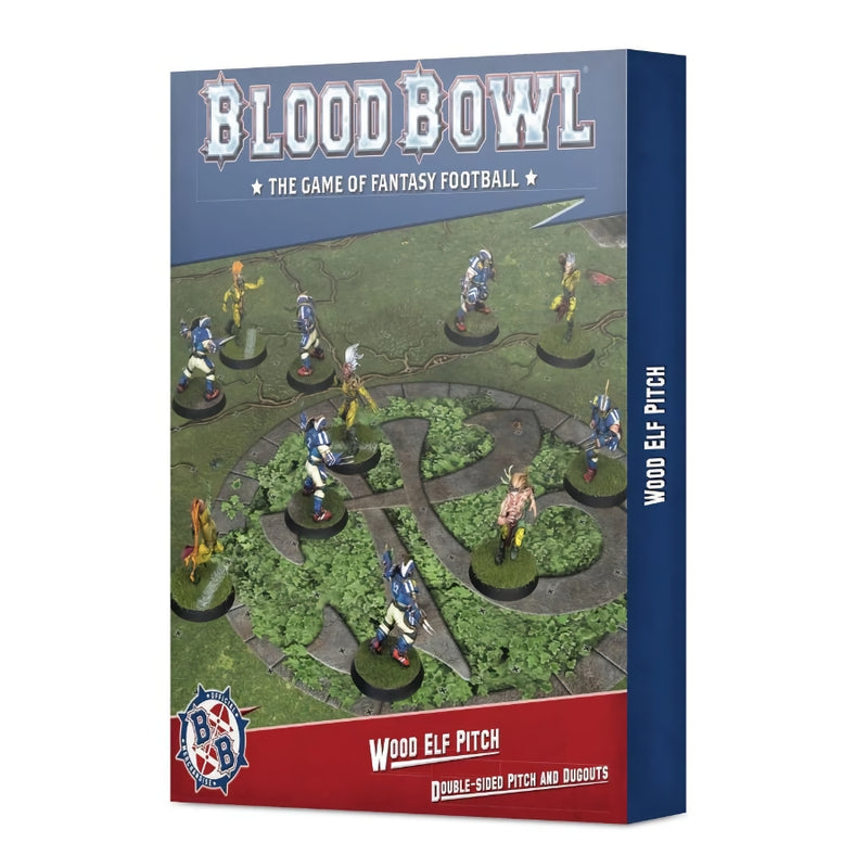 Wood Elf Team Pitch and Dugouts Set (English) - Blood Bowl: Accessories - RedQueen.mx