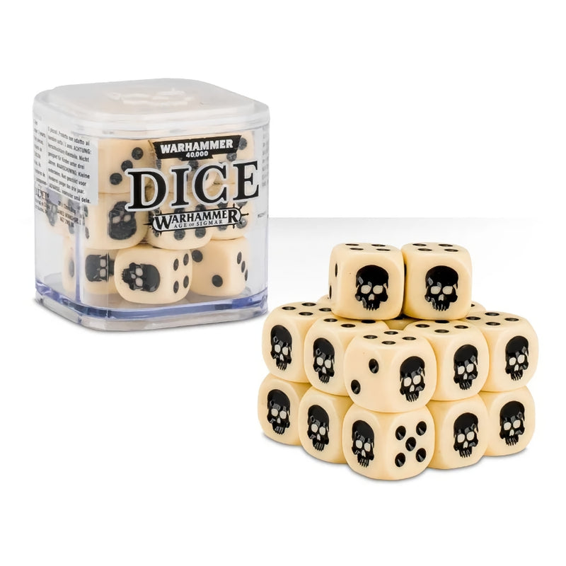 Warhammer Dice Cube Bone (12mm) - Citadel Accessories - RedQueen.mx