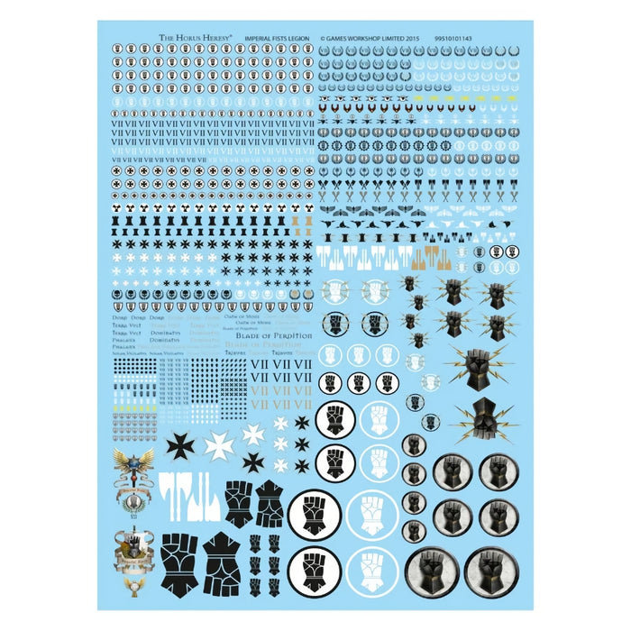 Imperial Fists Transfer Sheet (Web Exclusive) - WH The Horus Heresy - RedQueen.mx