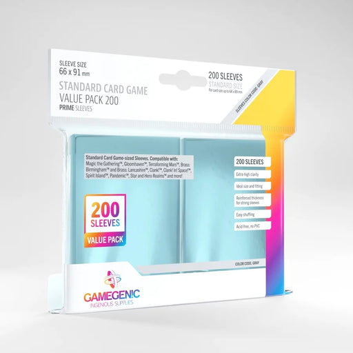 Standard Card Game Value Pack 200 (66x91mm) - GameGenic: Fundas Protectoras - RedQueen.mx