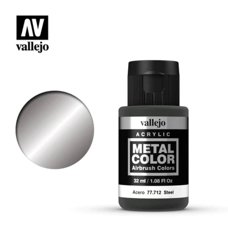 77.712 Steel (32ml) - Vallejo: Metal Color - RedQueen.mx