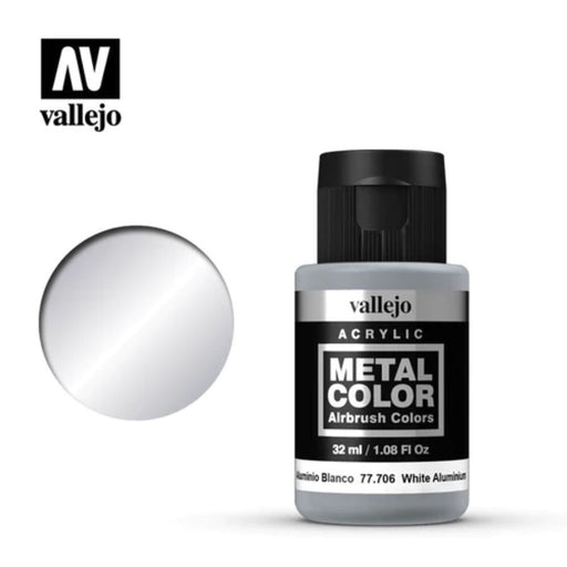77.706 White Aluminium (32ml) - Vallejo: Metal Color - RedQueen.mx
