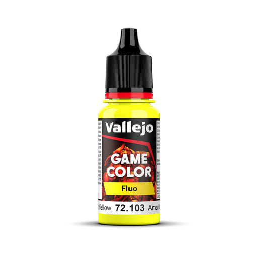 72.103 Fluorescent Yellow (18ml) - Vallejo: Game Color Fluo - RedQueen.mx