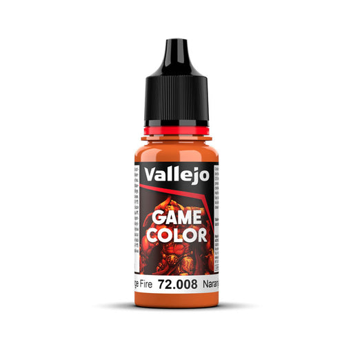 72.008 Orange Fire (18ml) - Vallejo: Game Color - RedQueen.mx