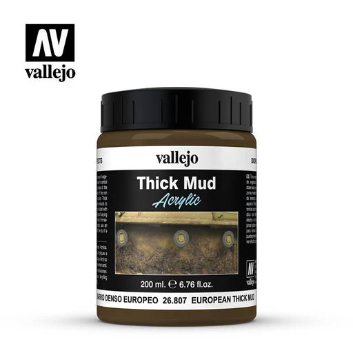 26.807 European Thick Mud Texture (200ml) - Vallejo: Diorama Effects - RedQueen.mx