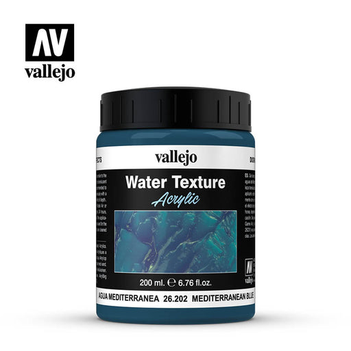 26.202 Mediterranean Blue Water Texture (200ml) - Vallejo: Diorama Effects - RedQueen.mx
