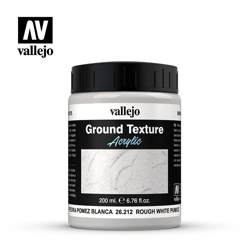 26.212 Rough White Pumice Ground Texture (200ml) - Vallejo: Diorama Effects - RedQueen.mx